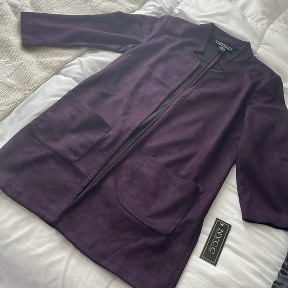 Purple blazer coat - Picture 2 of 4